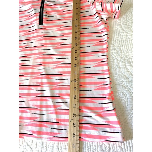 Tail Womens Golf Top size Large Blend Polyester Pink White 1/4 Zip Breathable - Picture 6 of 11